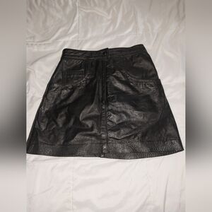 Black Leather Mini Skirt